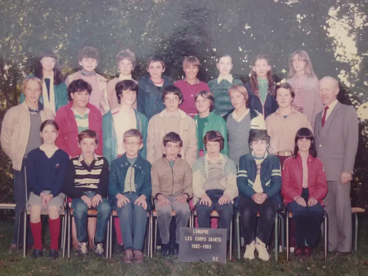 Classe de Collége 5éme C en 1982.