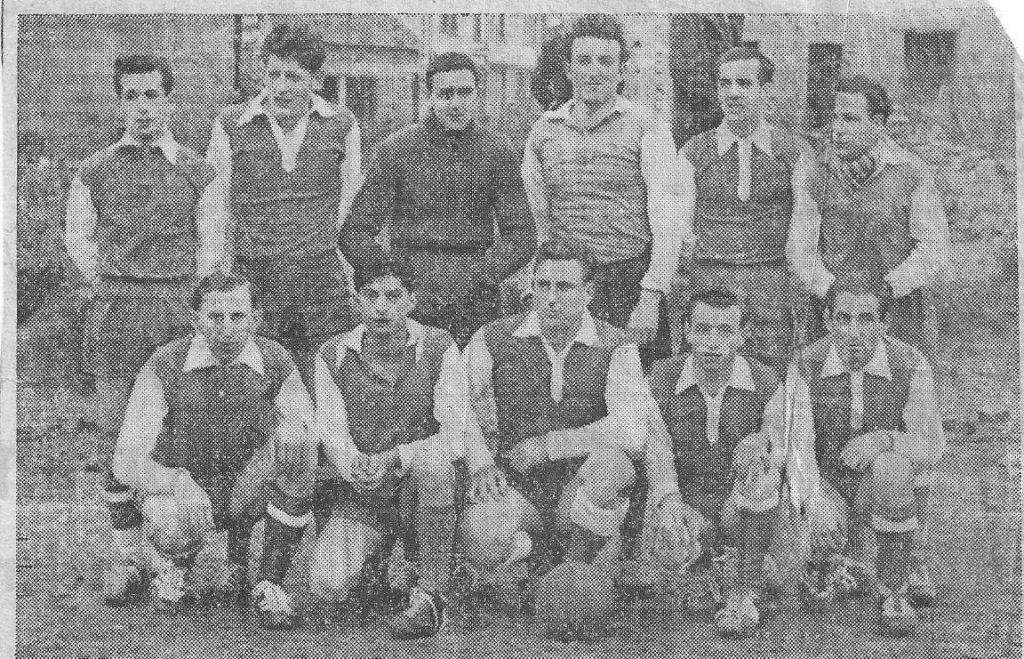 Équipe de football, ACL de Longpré les Corps Saints vers 1950.