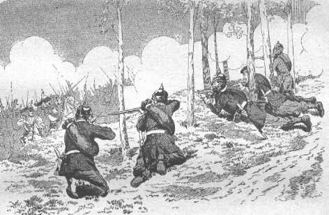 Les cuirassiers Prussien Ã  l'attaque.