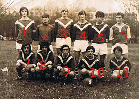 Ã‰quipe Cadets LongprÃ© 1969/1970, numÃ©rotÃ©.