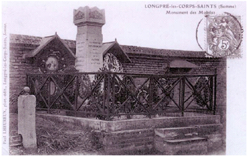 Monument des Mobiles cimetiÃ¨re Saint Martin Ã  LongprÃ© les Corps Saints.
