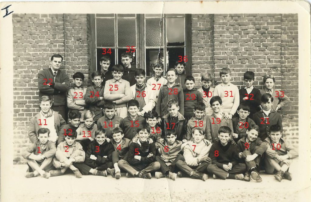 Photo école des garçons à Longpré en 1965