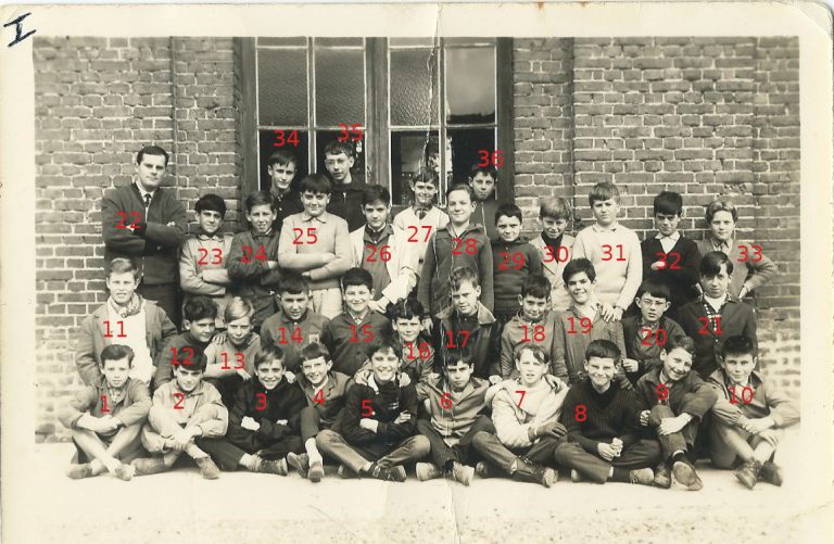 Photo école des garçons à Longpré en 1965