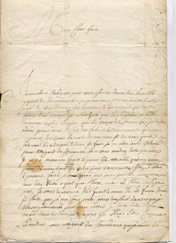 Lettre du 2 novembre 1742 de Nicolas à Jacques Jourdain