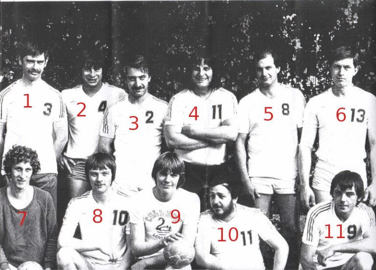 Equipe de Handball des anciens Ã©lÃ¨ves vers 1980.