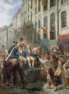 Robespierre partant à l'échafaud, par Alfred Mouillard.