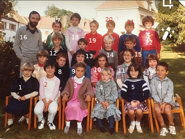 Classe Ã©cole Primaire Ã  LongprÃ© en 1980, numÃ©rotÃ©.
