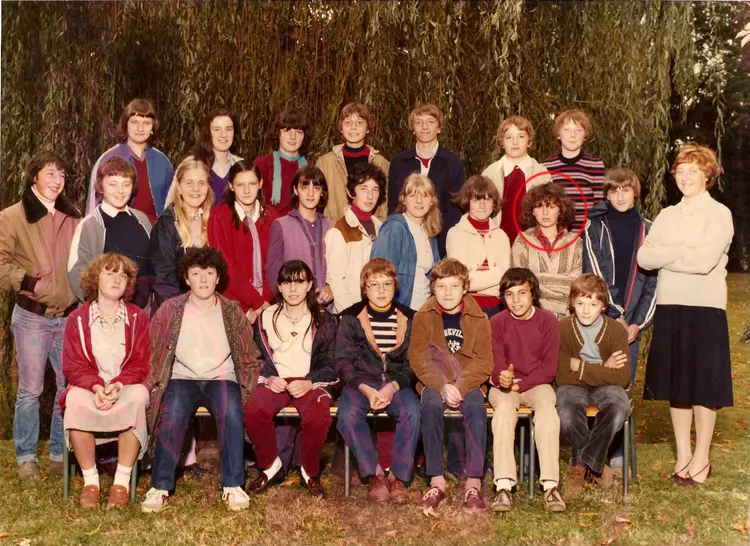 CollÃ¨ge de LongprÃ©, classe inconnue en 1979.