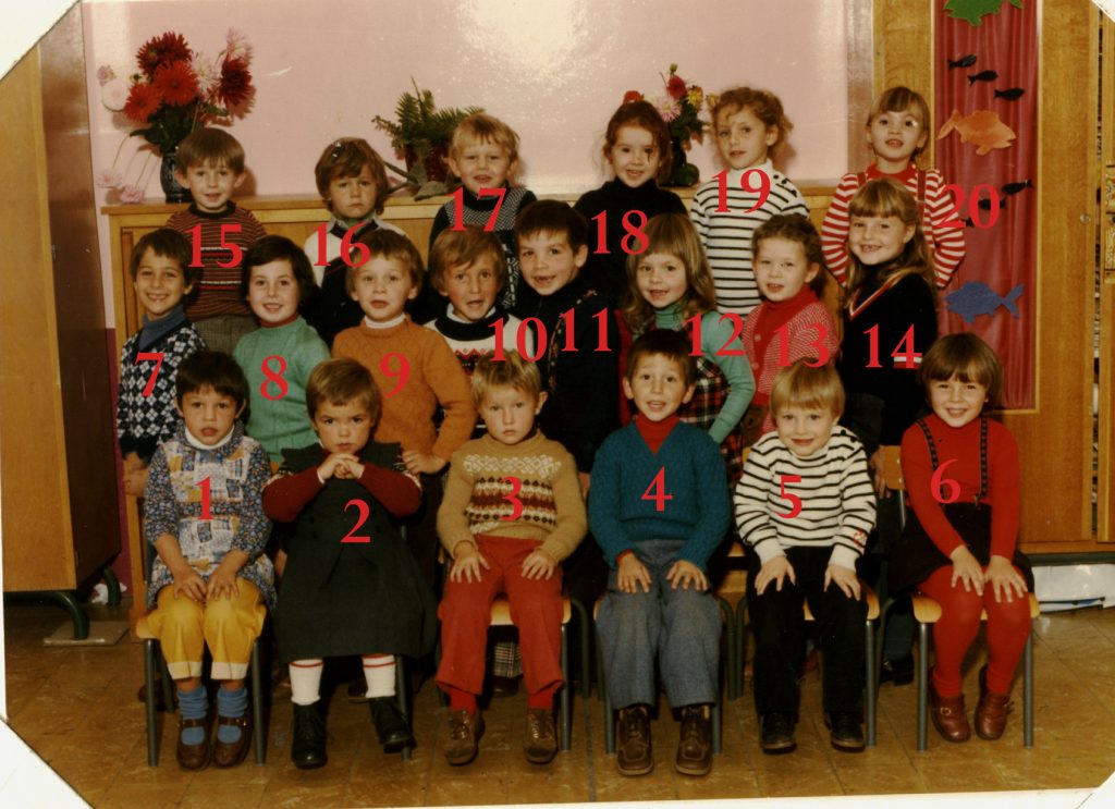 Photo de classe, annÃ©e inconnue, numÃ©rotÃ©.