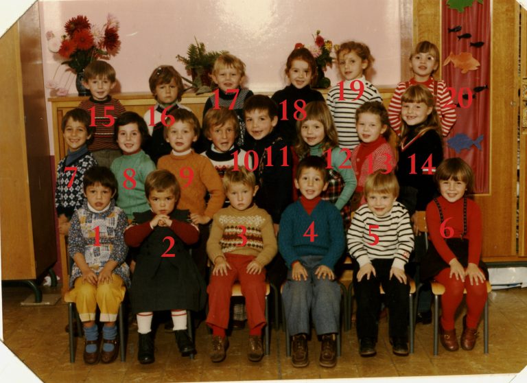 Photo de classe, annÃ©e inconnue, numÃ©rotÃ©.
