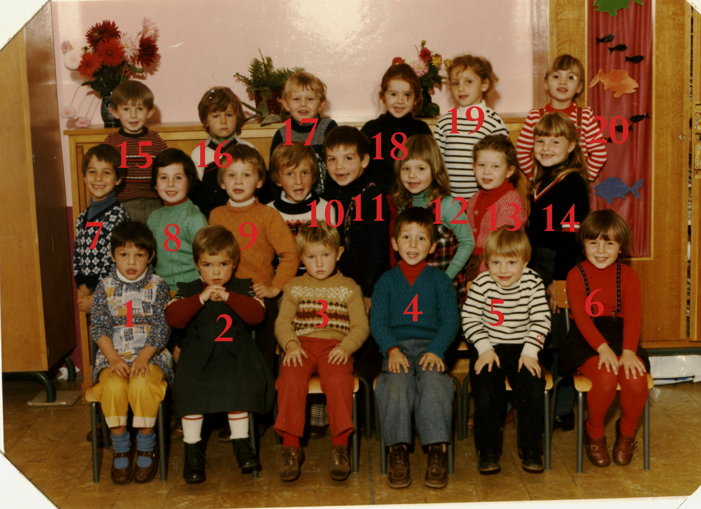 Photo de classe, annÃ©e inconnue, numÃ©rotÃ©.