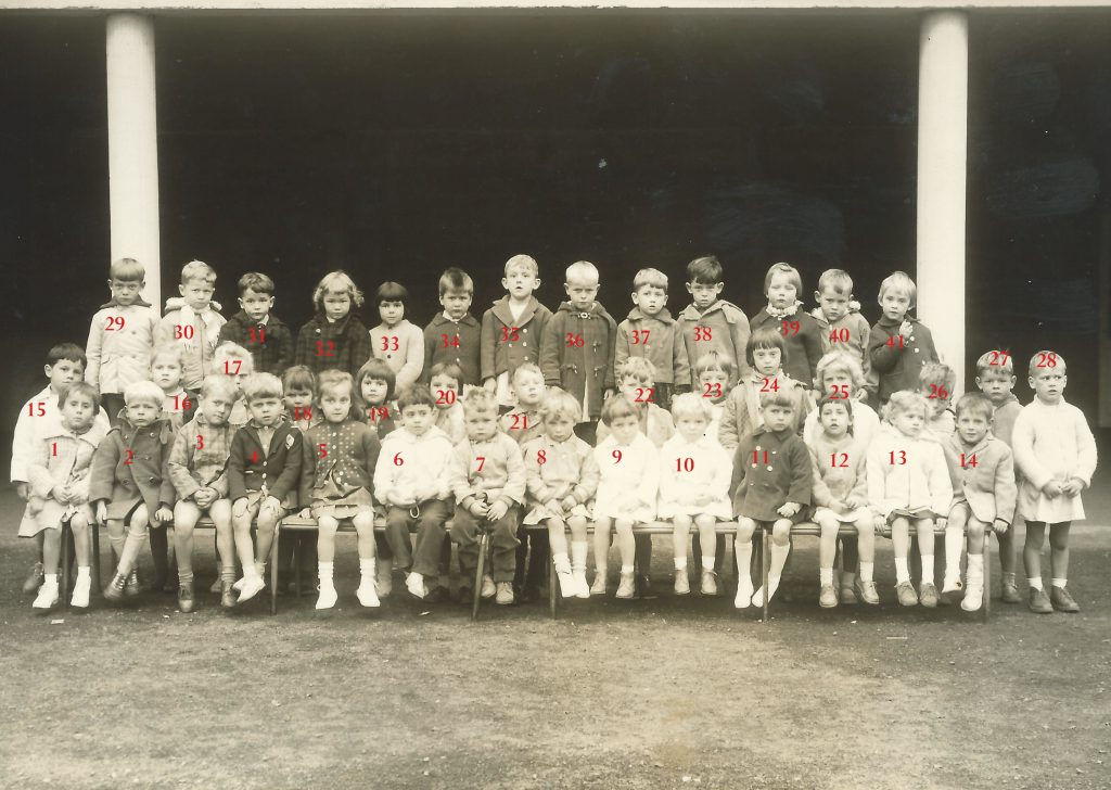 Classe maternelle 1962-1963.-numÃ©rotÃ©
