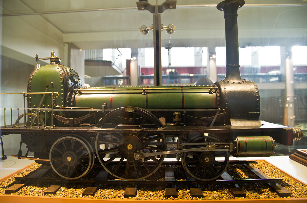 1845 Stephenson 'long-boiler' Model de locomotive circulant sur le rÃ©seau