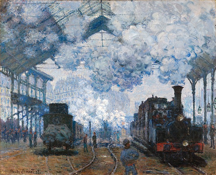 Claude Monet, arrivÃ© d'un trais Ã  la gare Saint Lazare Ã  Paris
