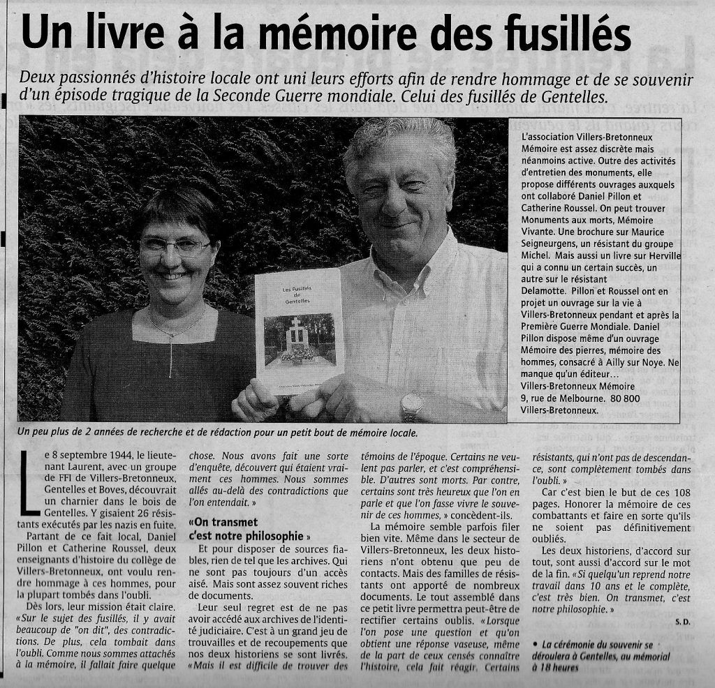 Un livre sur le Bois de Gentelles.