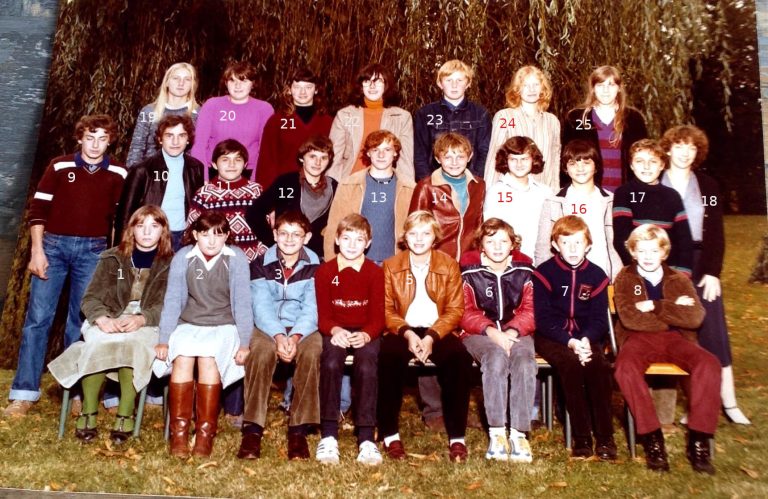 Photo de classe 5ème 1978- numéroté