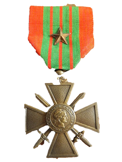 Croix de guerre décerné à la ville de Longpré les Corps Saints.