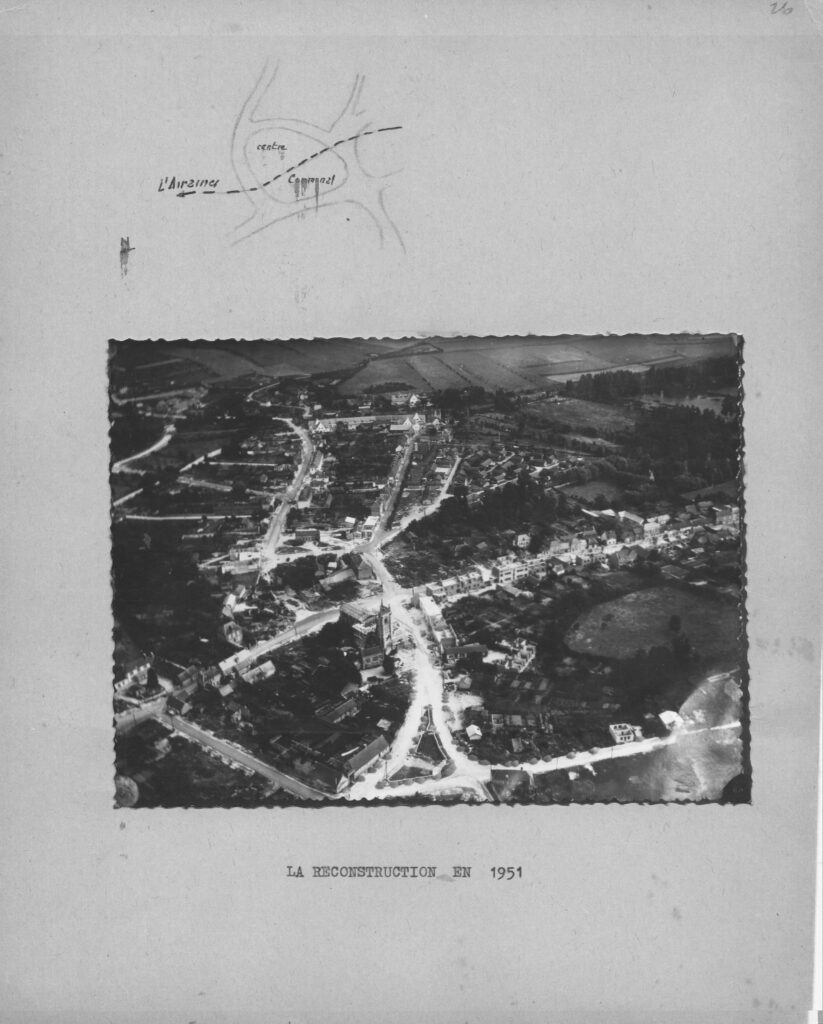 Planche n°1 ou supposé. « La reconstruction en 1951 »
