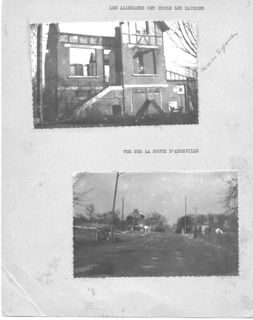 Planche 2, Maison Dujardin et vue sur la route d'Abbeville.